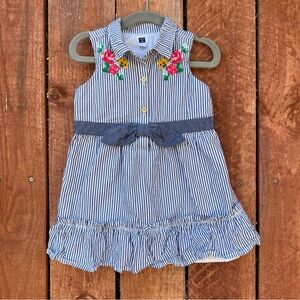 Janie and Jack Blue White Striped Sundress